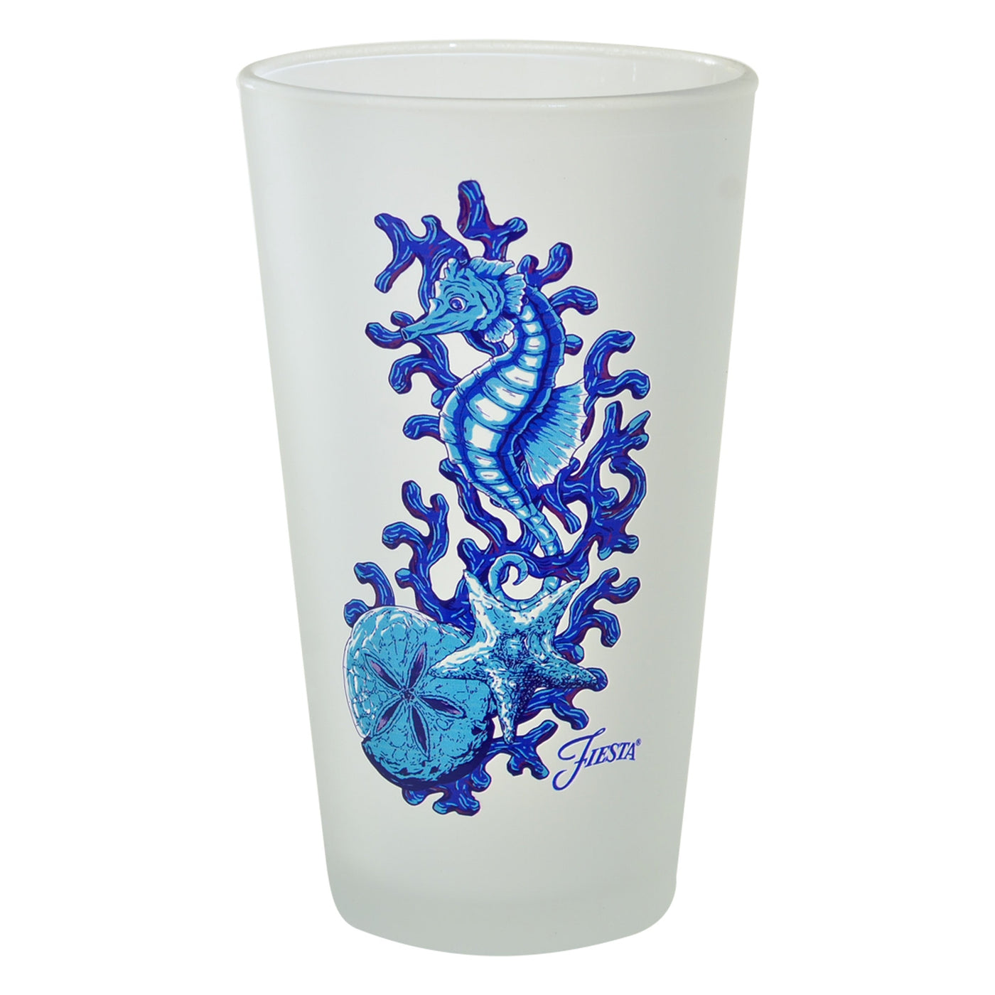 Retired 16 oz. Coastal Seahorse Frosted Cooler – Set of 4