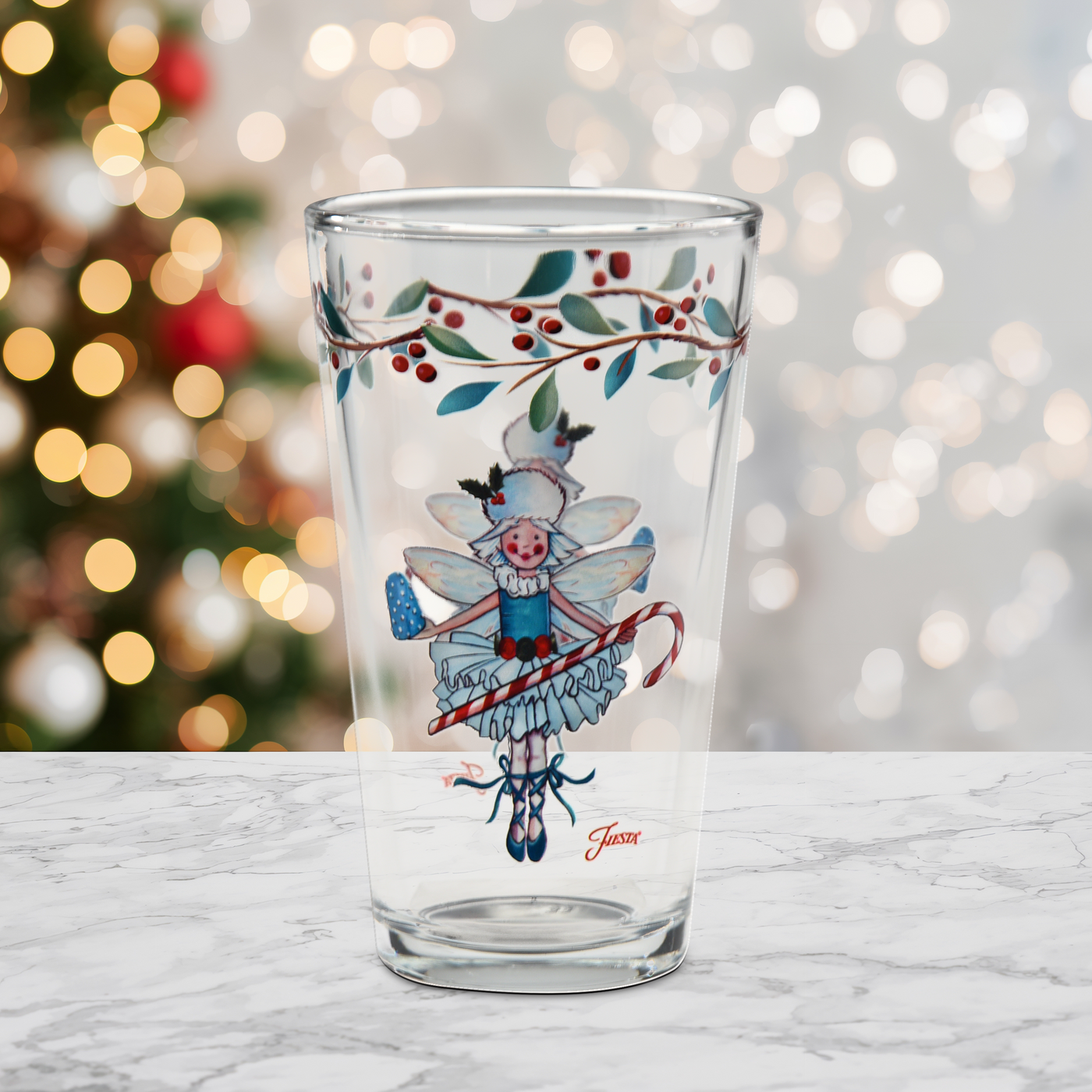 Nutcracker Sugar Plum Fairy 16 oz. Cooler Glass - Set of 4