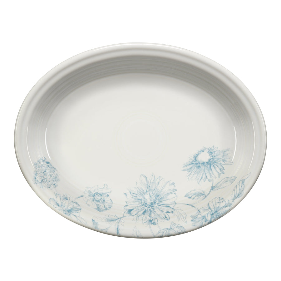 Botanical Floral Sky 11 5/8 Inch Medium Oval Serving Platter