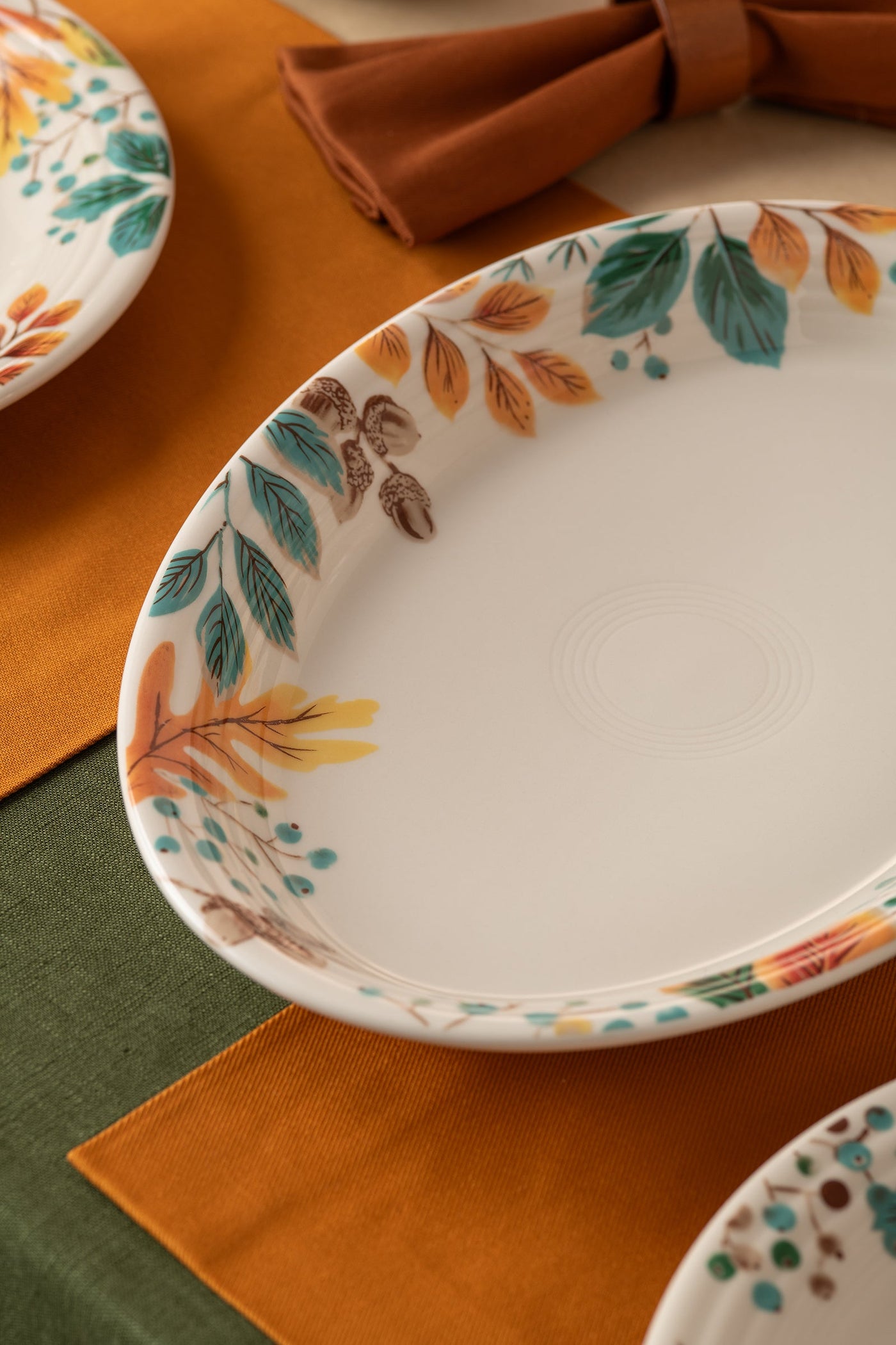 Autumn Fields 13 5/8 Inch Large Oval Serving Platter