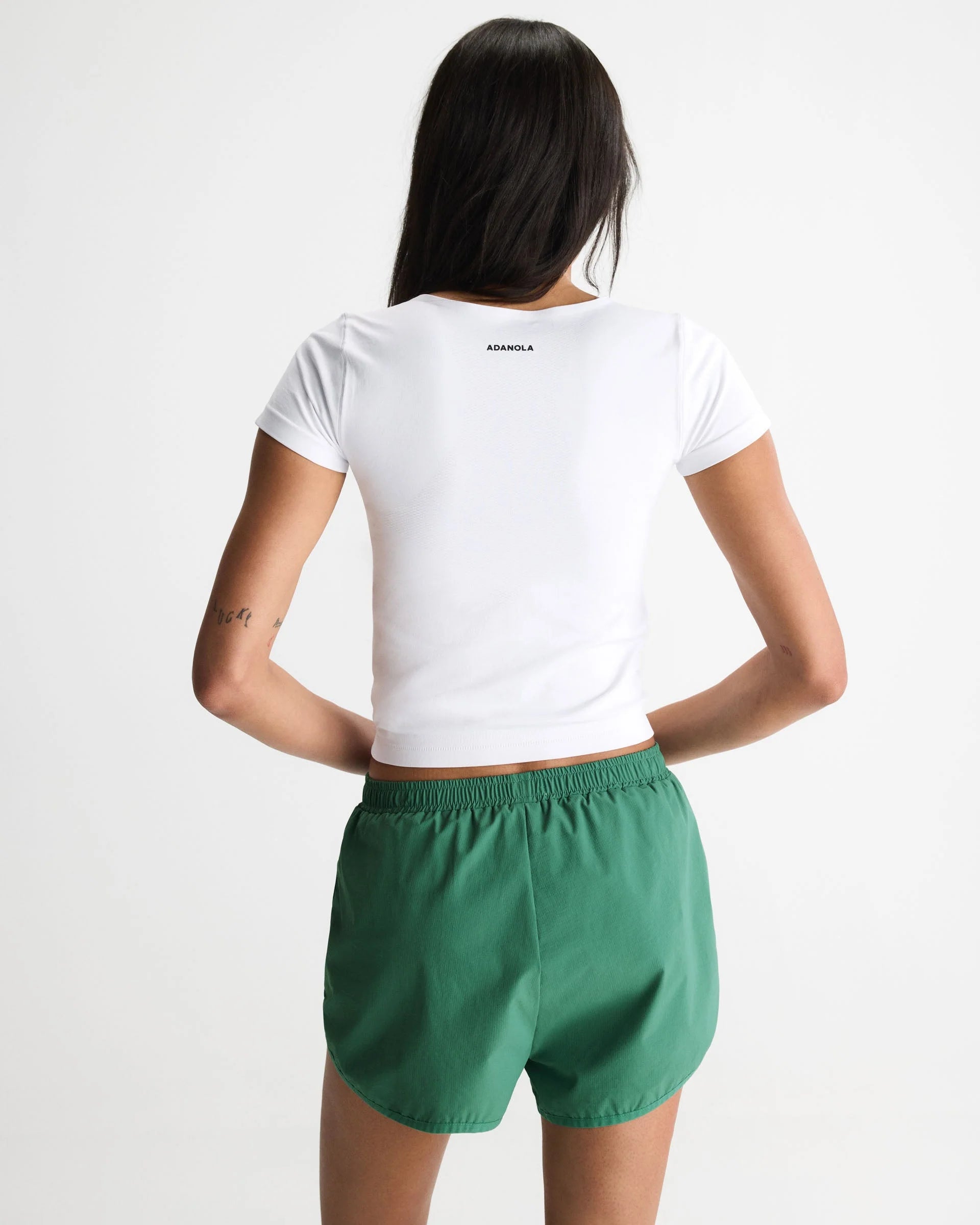 Seamless Short Sleeve Top - White