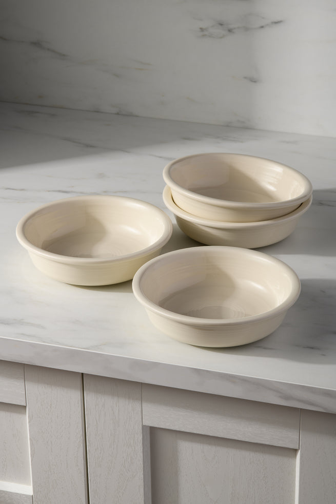 Linen Set of 4 Classic Rim 6 7/8 Inch Cereal Bowl 19 OZ,