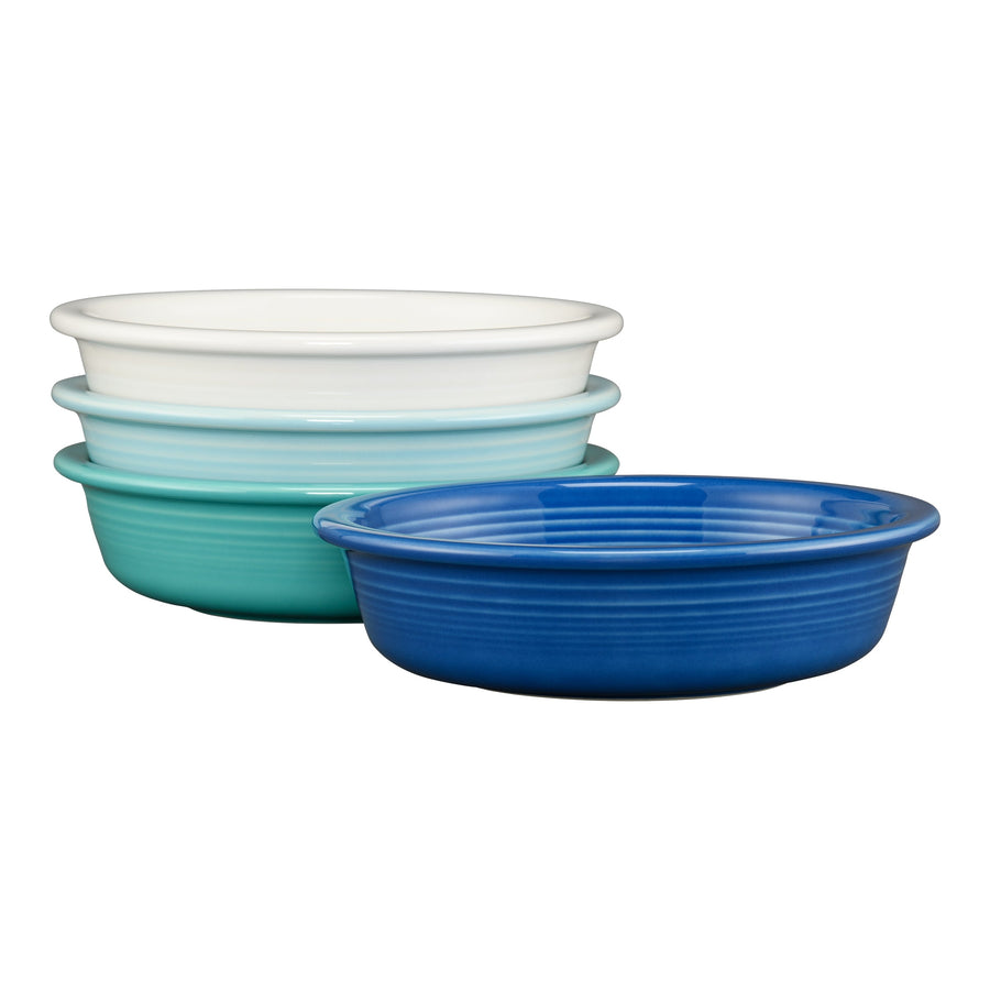 Mixed Coastal Blues Classic Rim 6 7/8 Inch Cereal Bowl 19 oz, Set of 4
