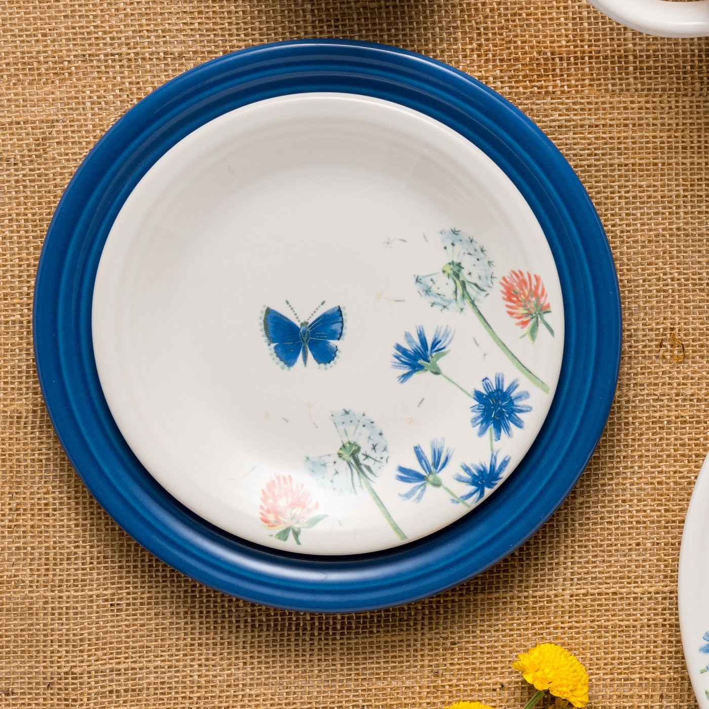 Retired Breezy Floral Classic Rim 7 1/4 Inch Salad Plate
