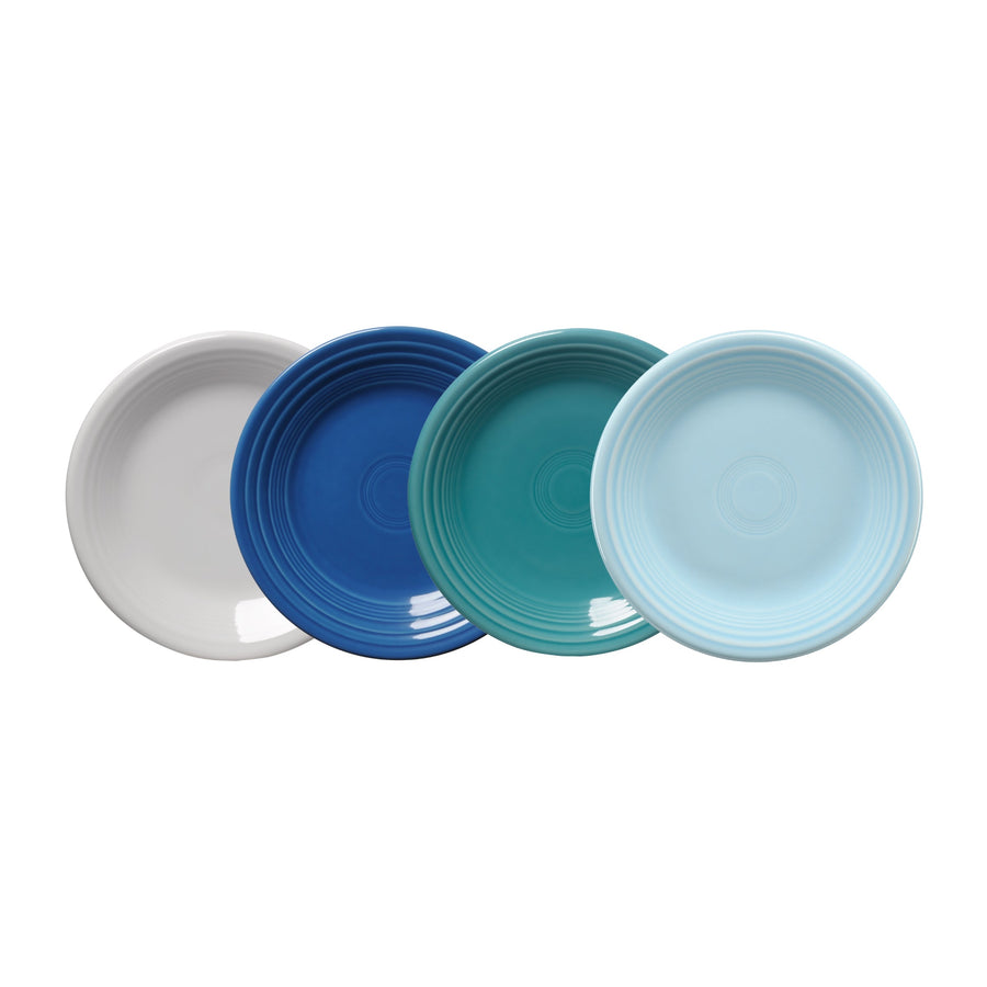 Mixed Coastal Blues Classic Rim 7 1/4 Inch Salad Plate, Set of 4