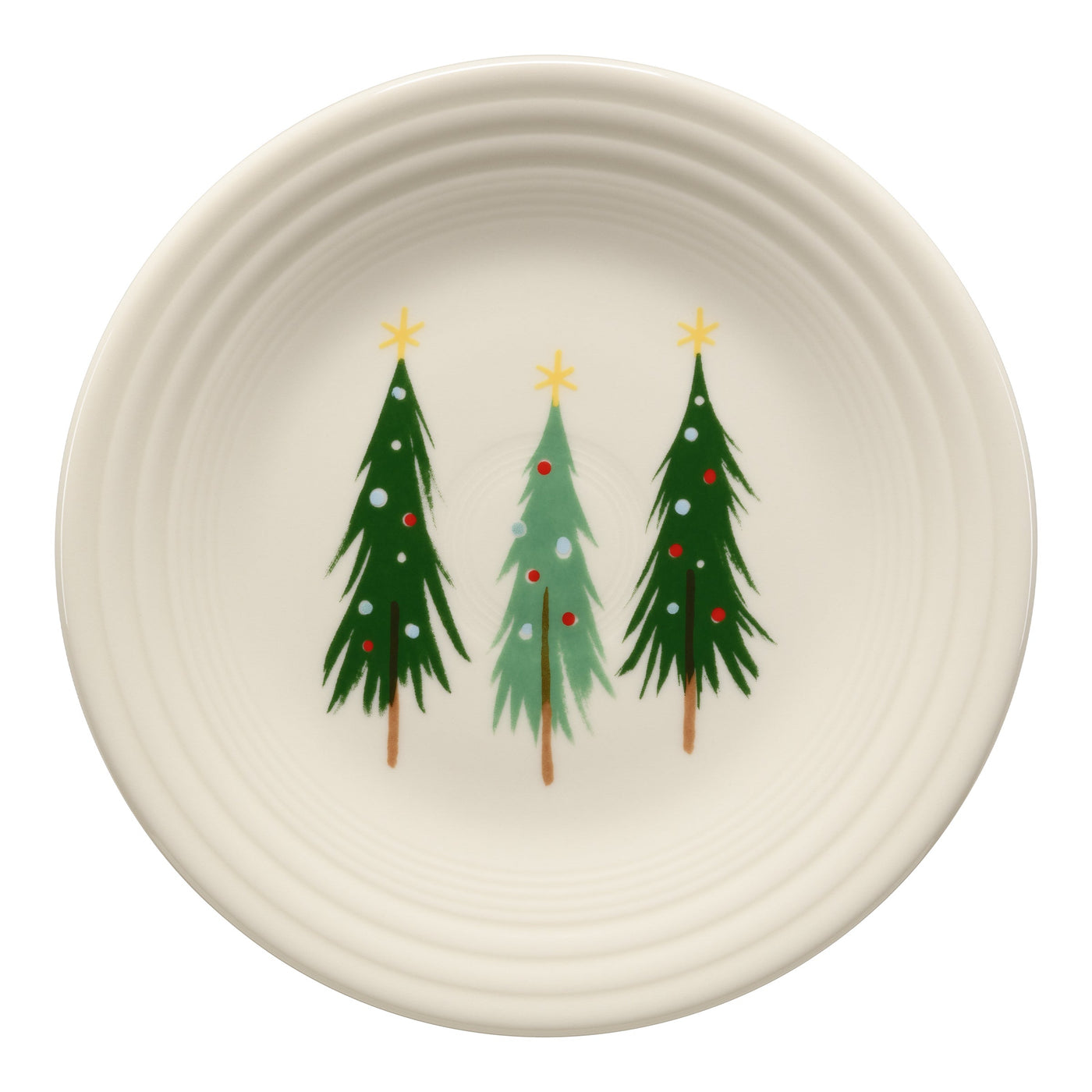 Jolly Christmas Three Trees Classic Rim 9 Inch Luncheon Plate