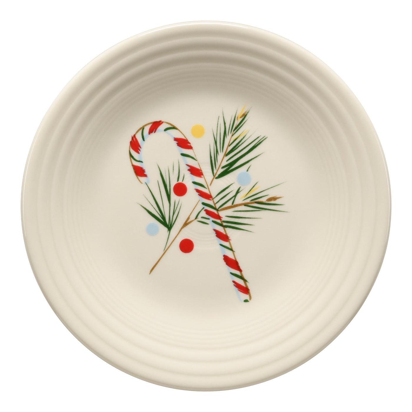 Jolly Christmas Candy Cane Classic Rim 9 Inch Luncheon Plate