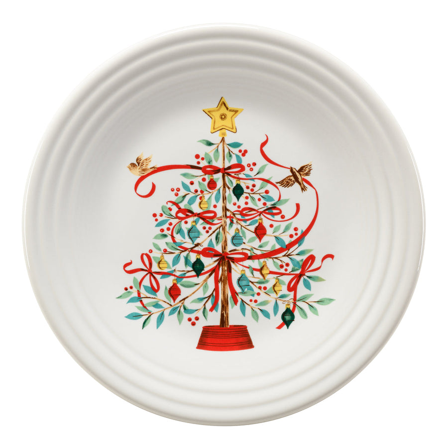 Holly Berry Christmas Tree Classic Rim 9 Inch Luncheon Plate