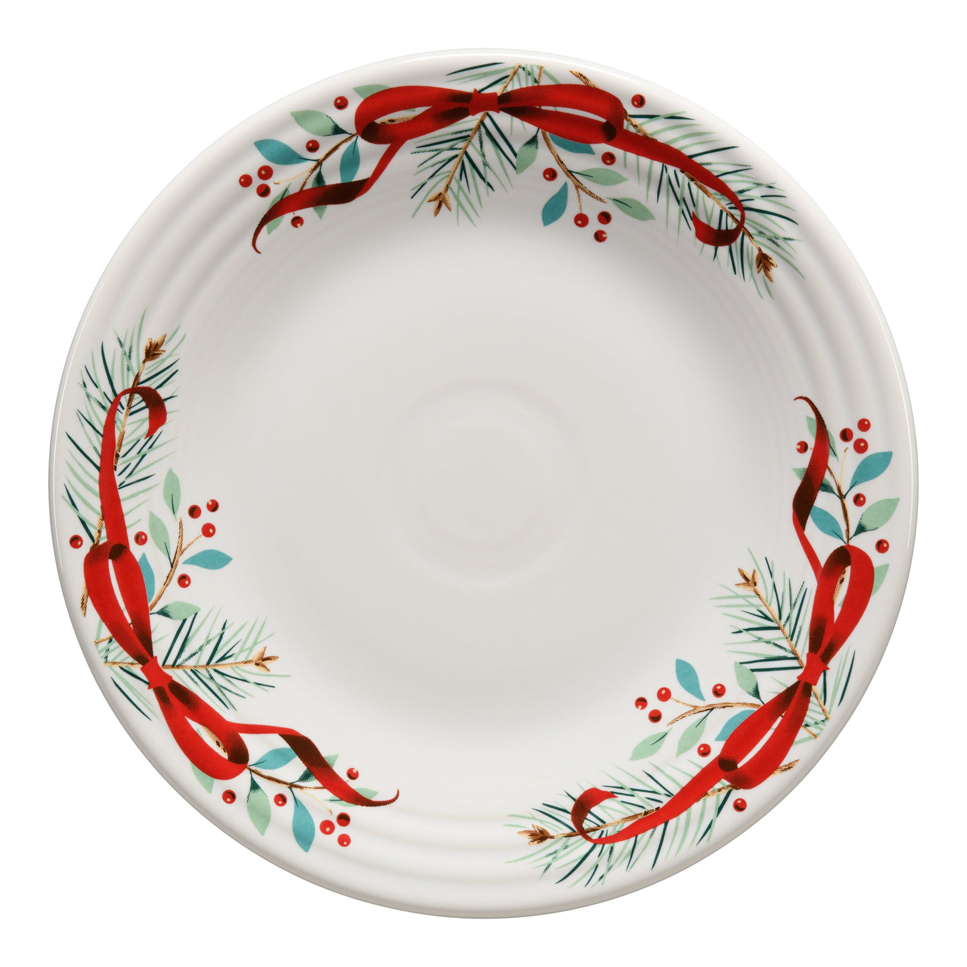 Holly Berry Christmas Garland Classic Rim 9 Inch Luncheon Plate