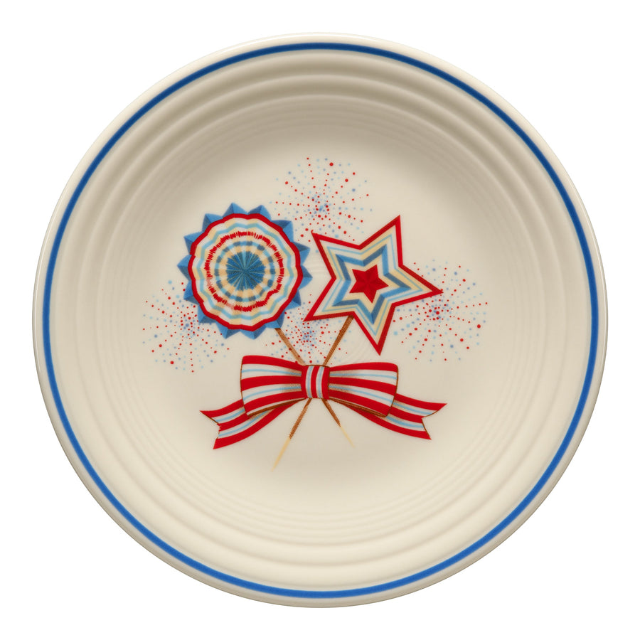 Americana Fan, Star, & Bow Classic Rim 9 Inch Luncheon Plate