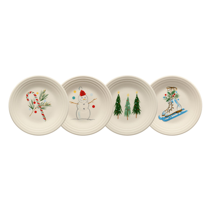 Jolly Christmas Set of 4 Classic Rim 9 Inch Luncheon Plate