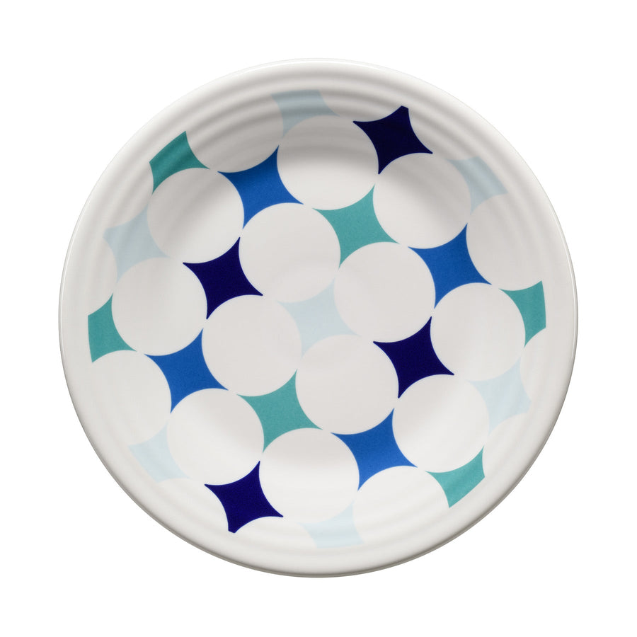 Coastal Blues Kaleido Circles Classic Rim 9 Inch Luncheon Plate