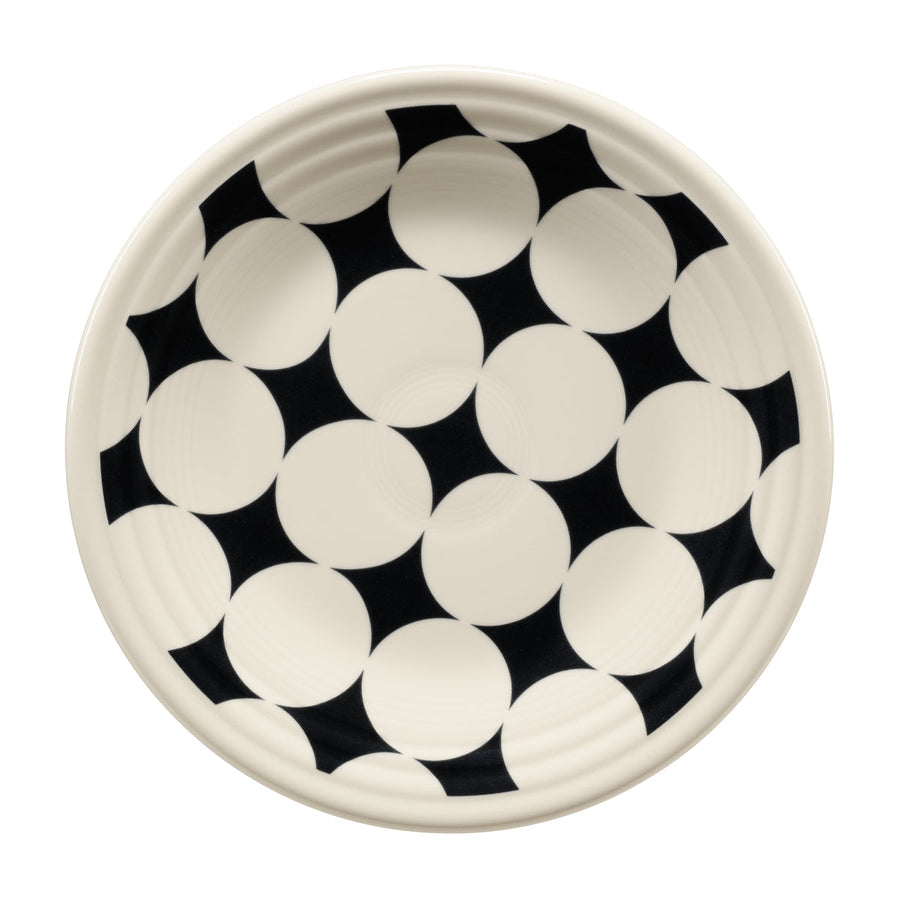 Black Kaleido Circles Classic Rim 9 Inch Luncheon Plate