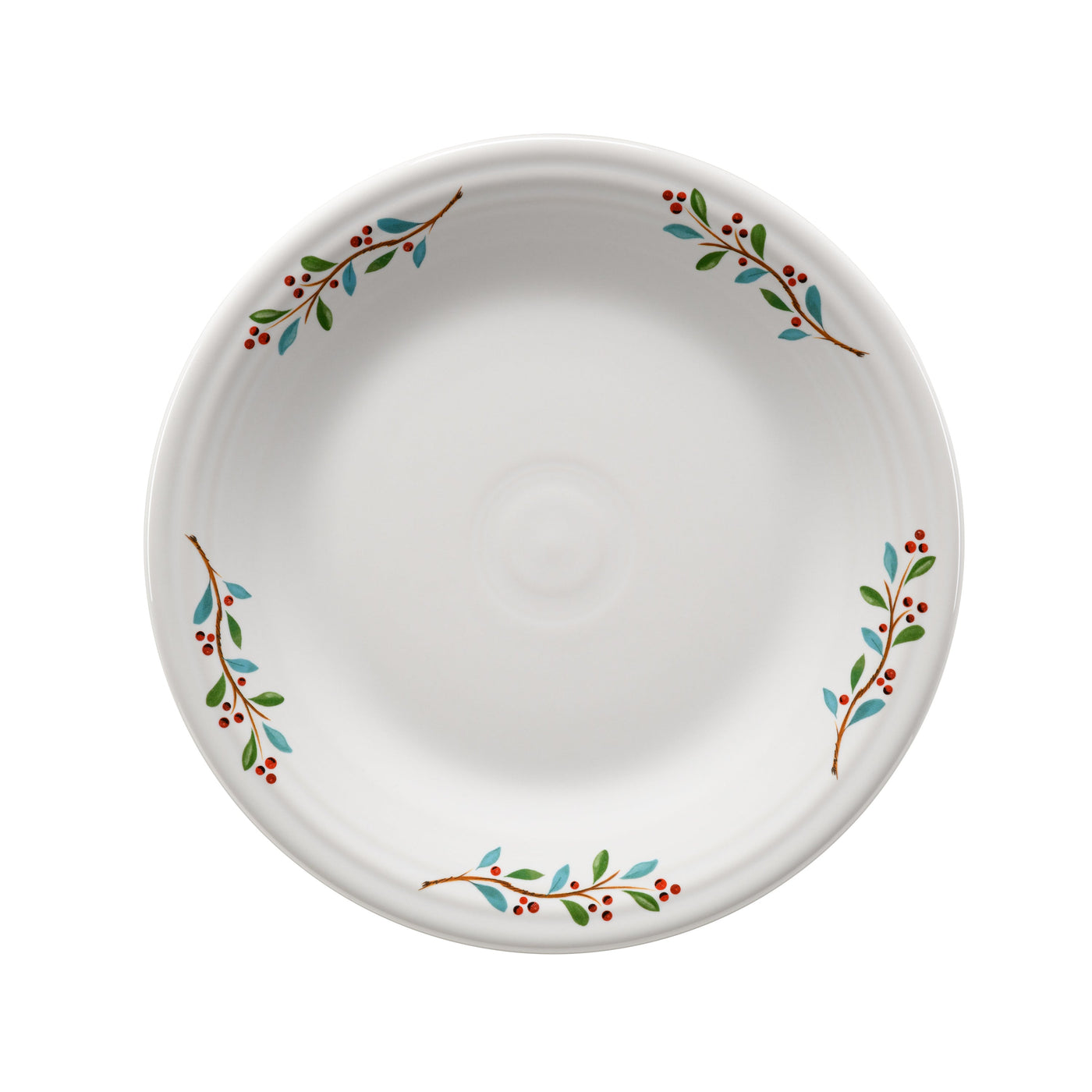 Retired Holly Berry Christmas Classic Rim 10 1/2 Inch Dinner Plate