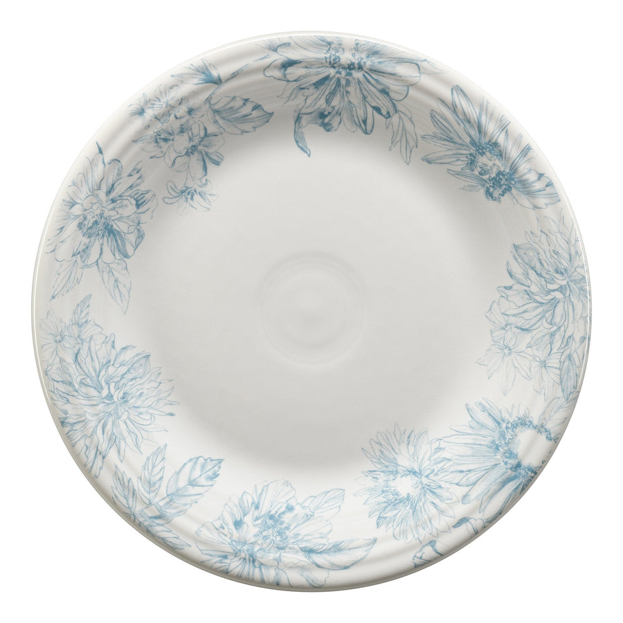 Botanical Floral Sky Classic Rim 10 1/2 Inch Dinner Plate