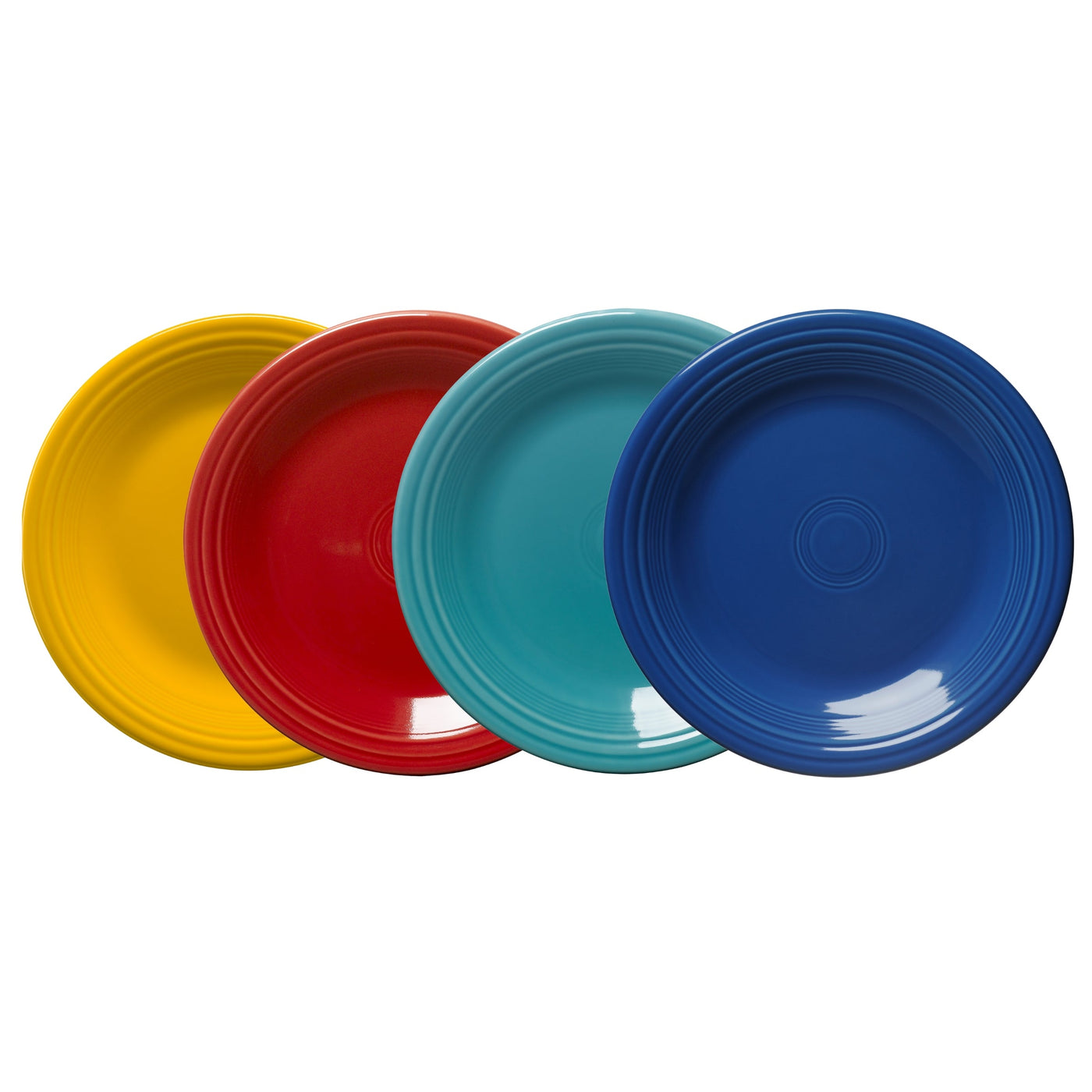 Mixed Vibrant Classic Rim 10 1/2 Inch Dinner Plate, Set of 4