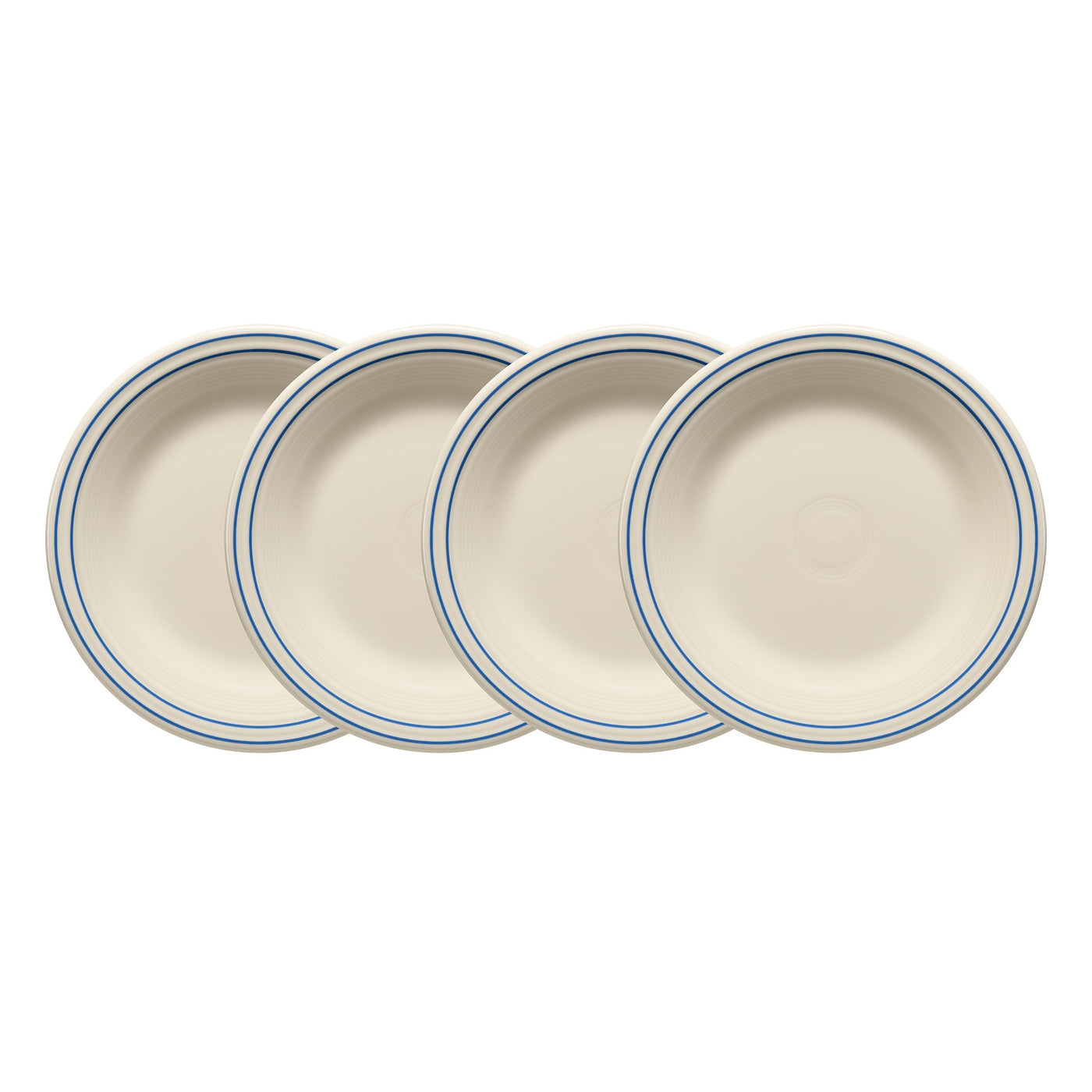 Americana Lapis Band Set of 4 Classic Rim 10 1/2-Inch Dinner Plates