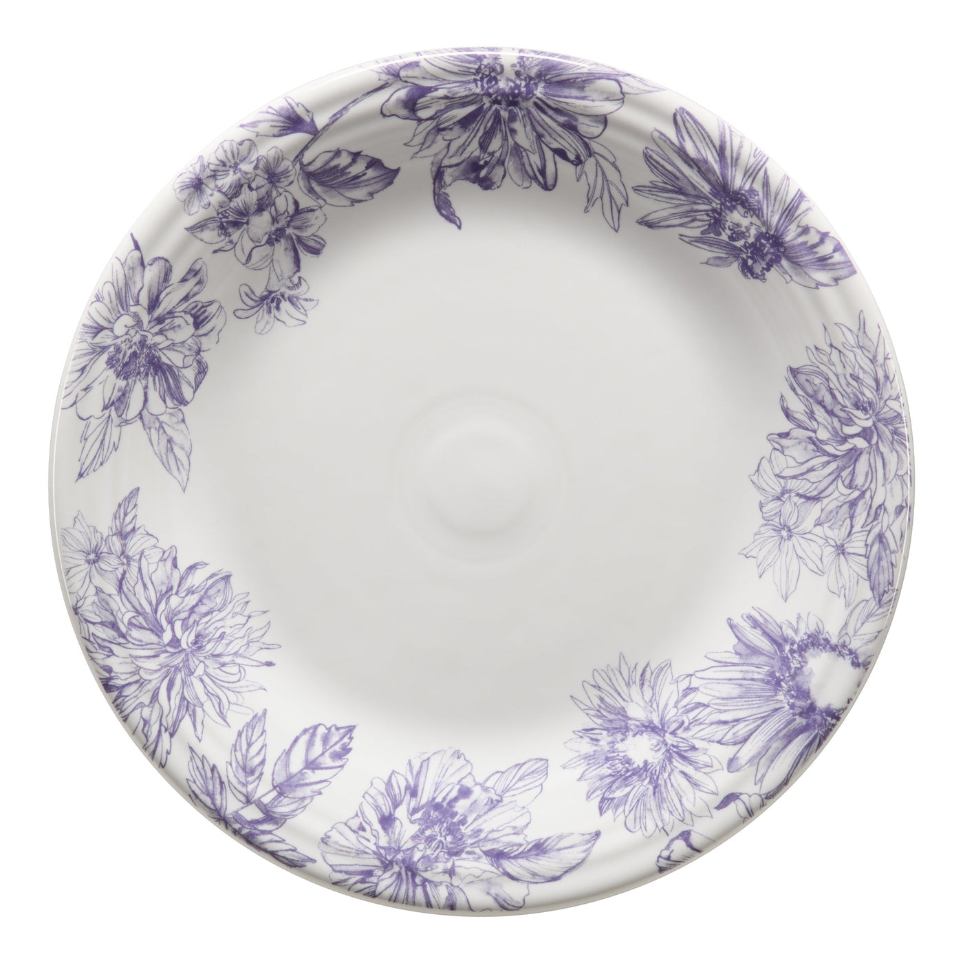 Botanical Floral Lavender Classic Rim 10 1/2 Inch Dinner Plate