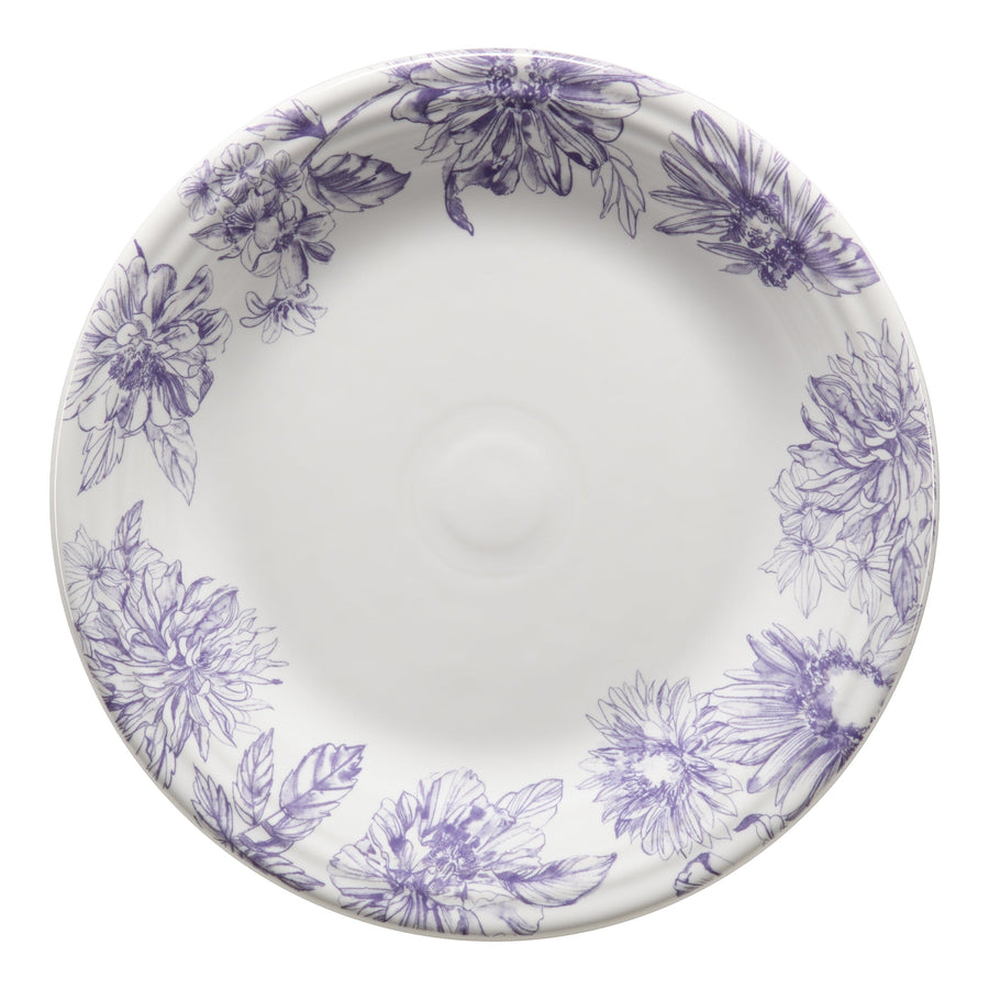 Botanical Floral Lavender Classic Rim 10 1/2 Inch Dinner Plate