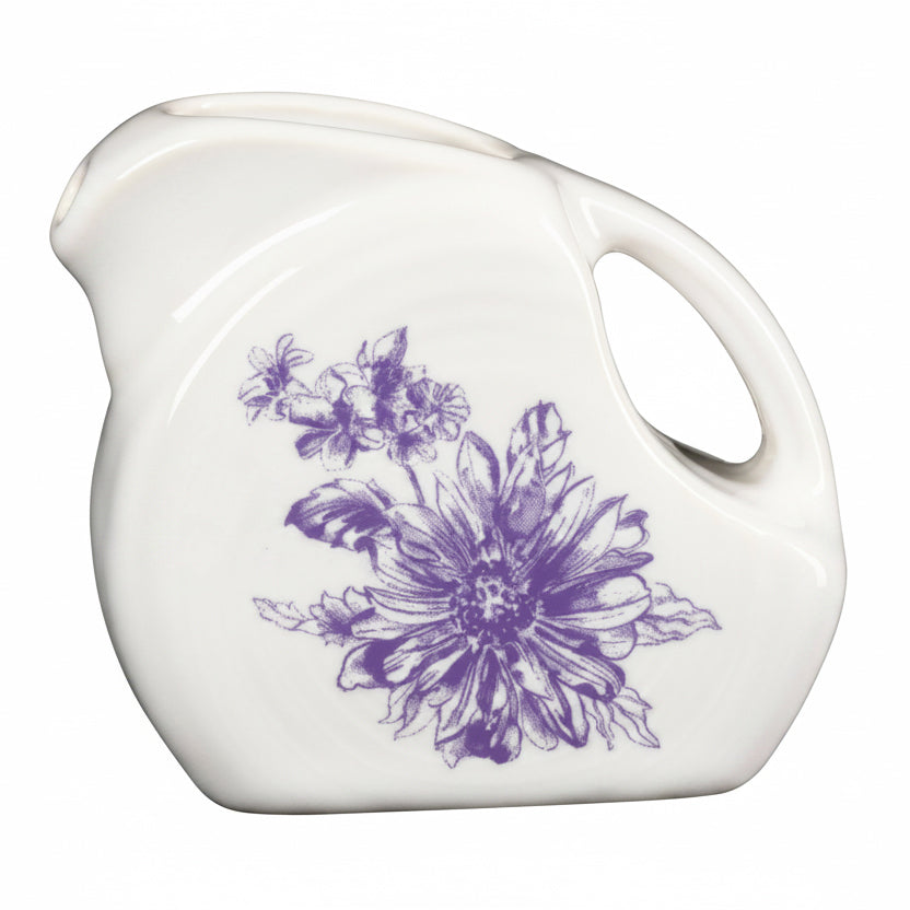 Botanical Floral Lavender 5 OZ Mini Disk Pitcher