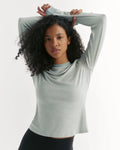 Modal Long Sleeve Technical Top - Cloud Blue