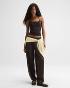Ultimate Halter Cross Back Top - Coffee Bean
