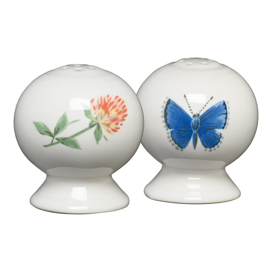 Retired Breezy Floral 2 5/8 Inch Salt and Pepper Shaker Set