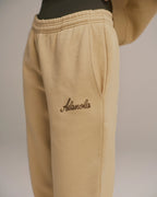 Signature Straight Leg Sweatpants - Caramel Beige