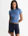 Soft Modal Short Sleeve Top - Blossom Blue