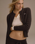 Cable Knit Cardigan - Coffee Bean