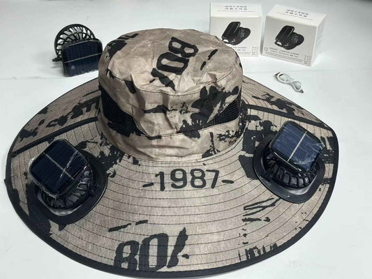 Solar Dual-Fan Cooling Sun Hat