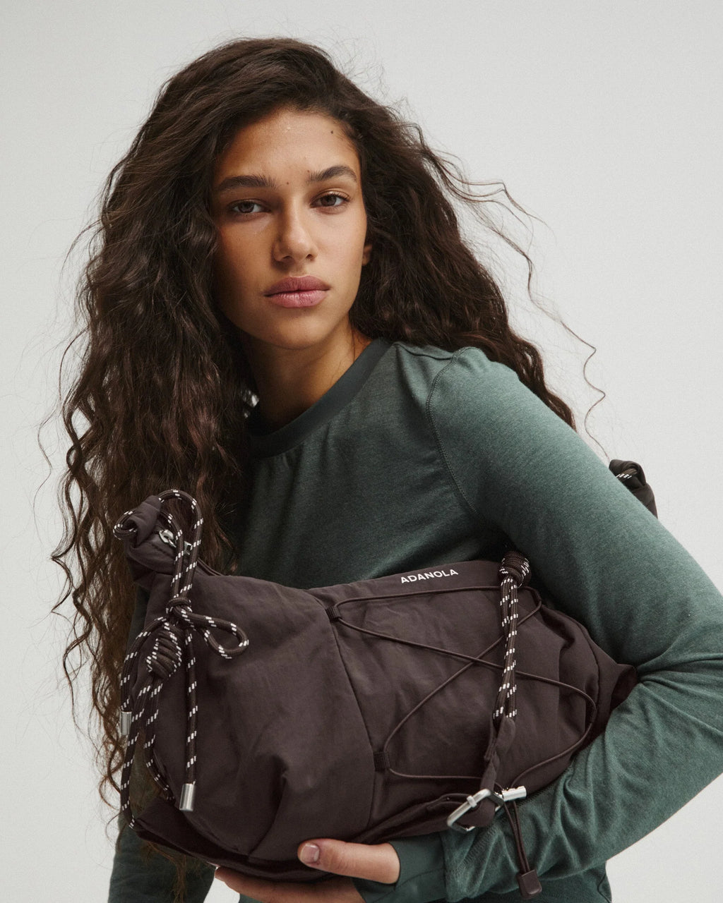 Large Rope Cross Body Bag - Coffee Bean