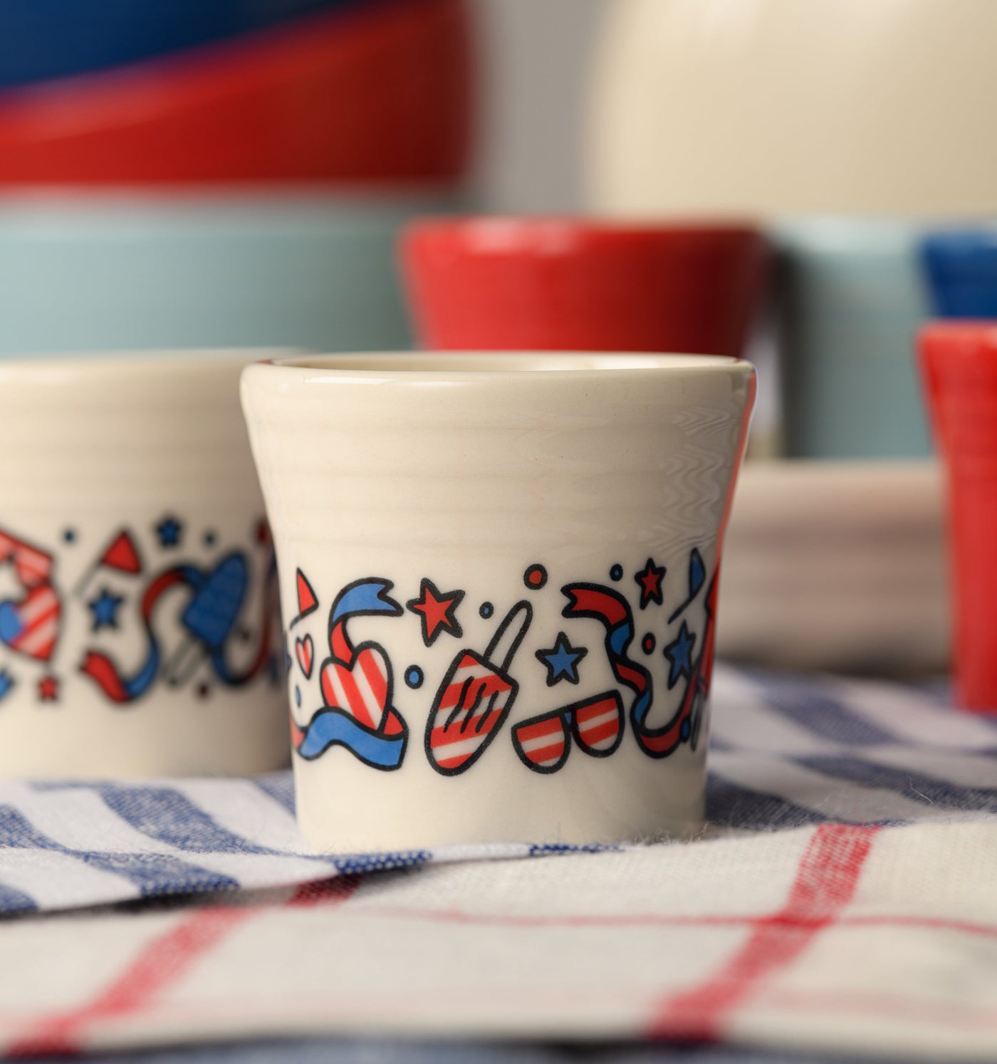 4th of July 1 1/2, OZ Ceramic Shot Glass