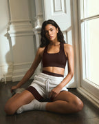Classic Seamless Racer Back Bra - Chocolate Brown
