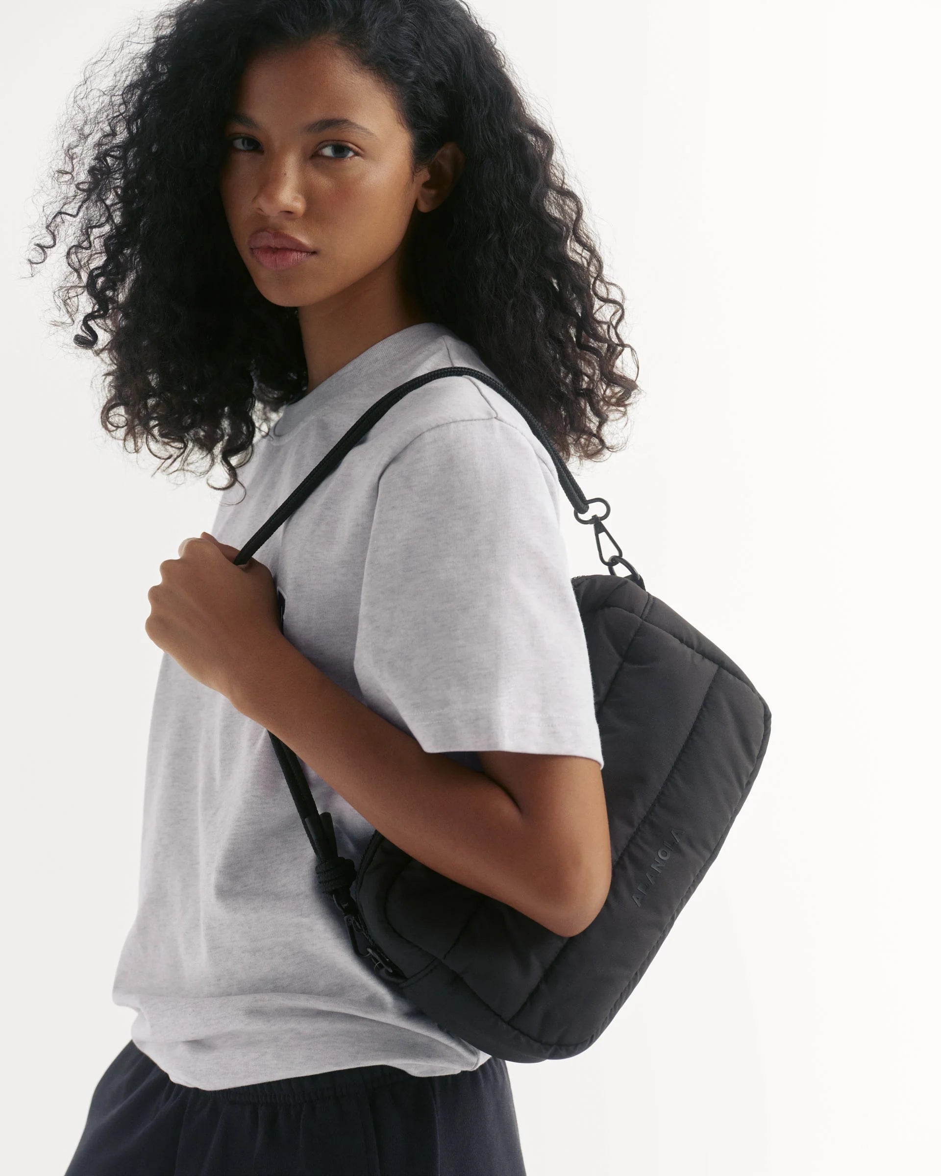 Branded Multi-Strap Bag - Black