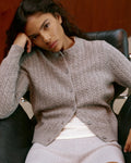 Cable Knit Cardigan - Dark Grey Melange