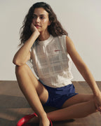 Jaquard Knit Vest Top - Marshmallow White