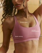 Seamless Racer Back Bra - Dusty Pink