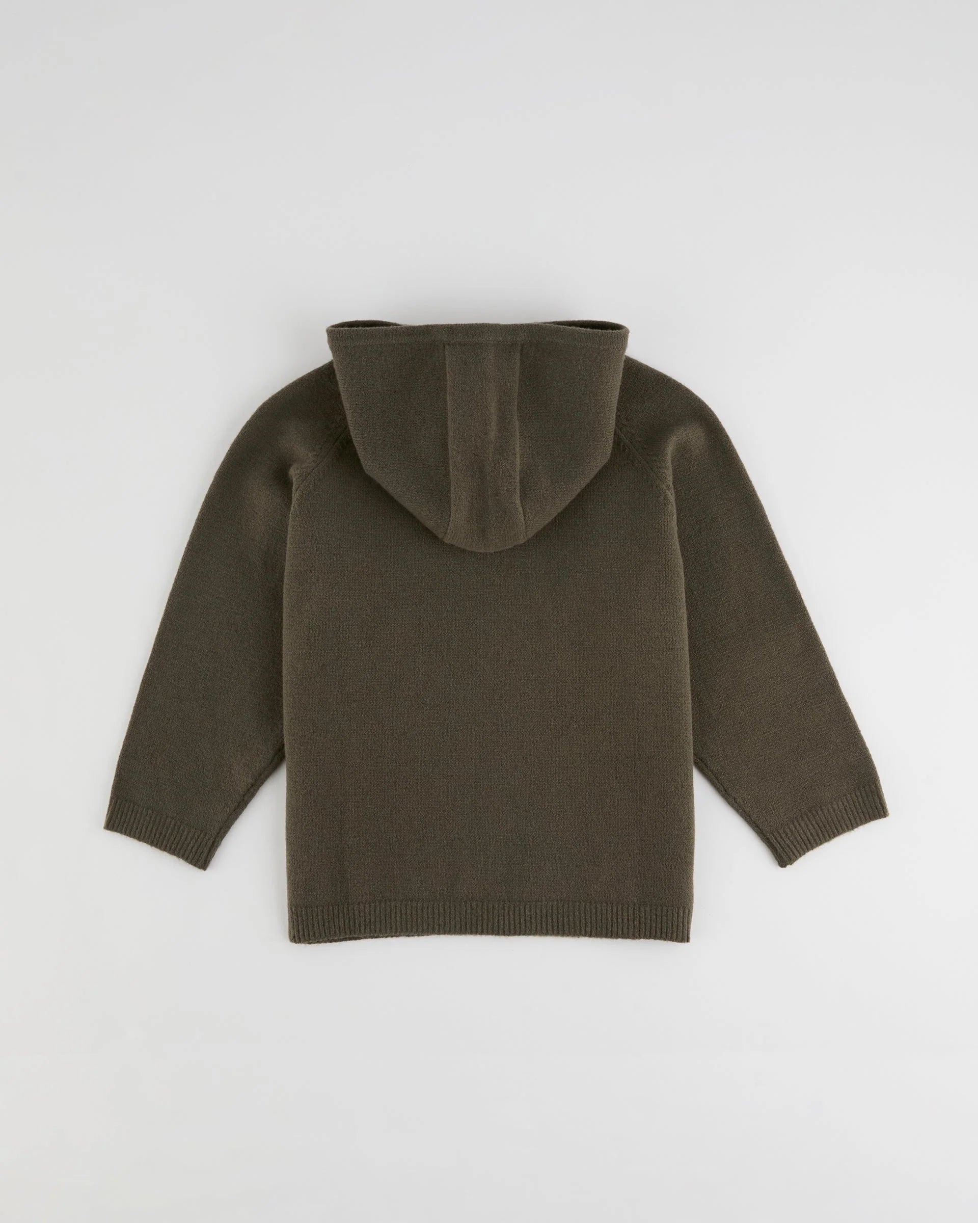 Mini Knit Hoodie - Dark Cocoa Brown