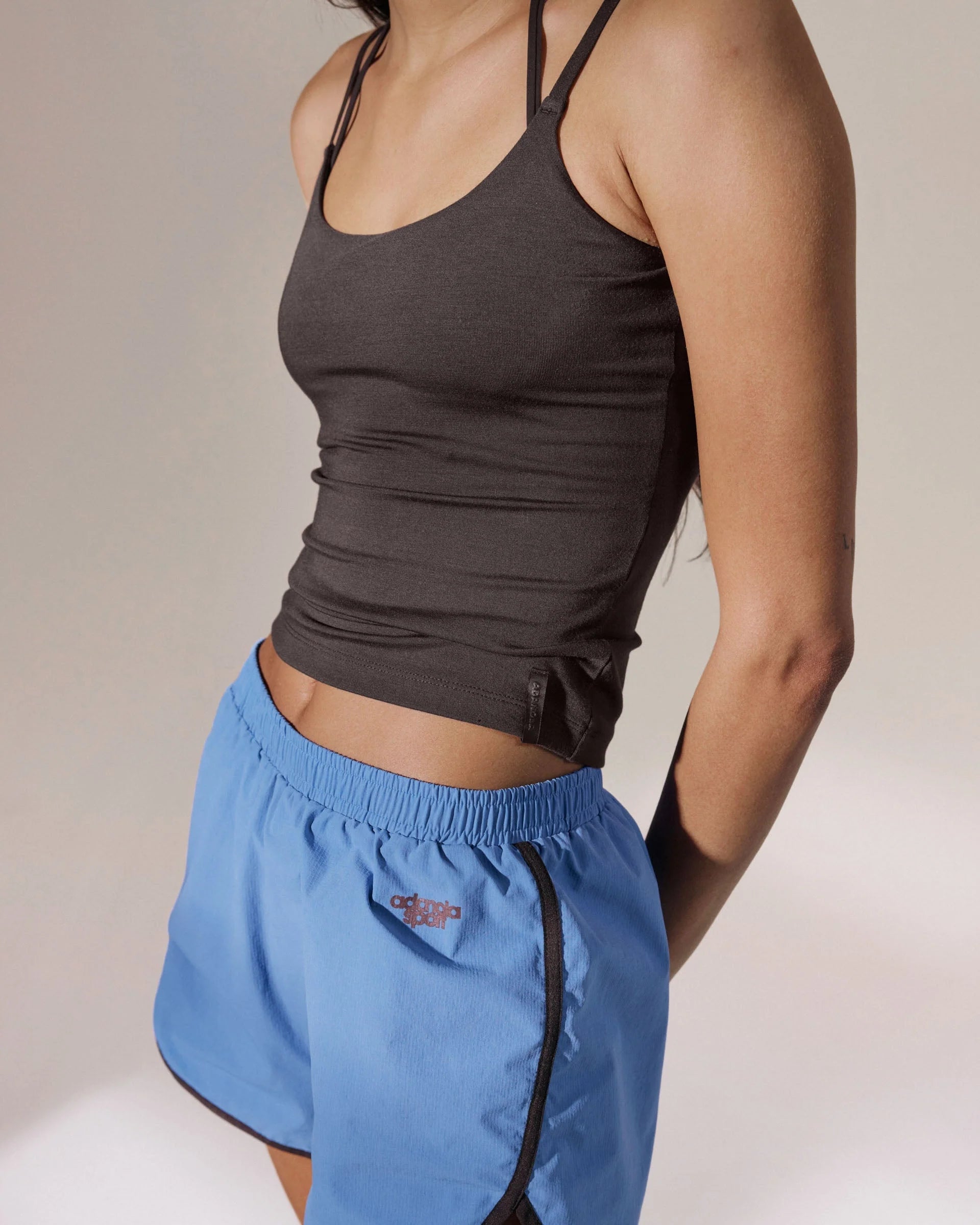 Soft Modal Skinny Strap Cami Top - Coffee Bean