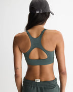 Seamless Racer Back Bra - Sea Green