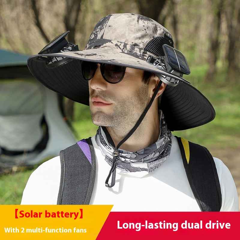Solar Rechargeable Dual-Fan Sun Hat