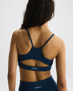 Ultimate Ruched Open Back Bra - Navy Blue