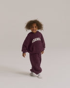 Mini Varsity Sweatpants - Dark Cherry