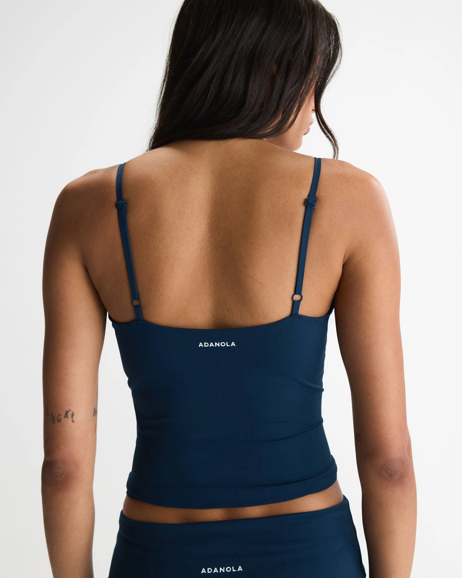 Skinny Strap Top - Navy Blue