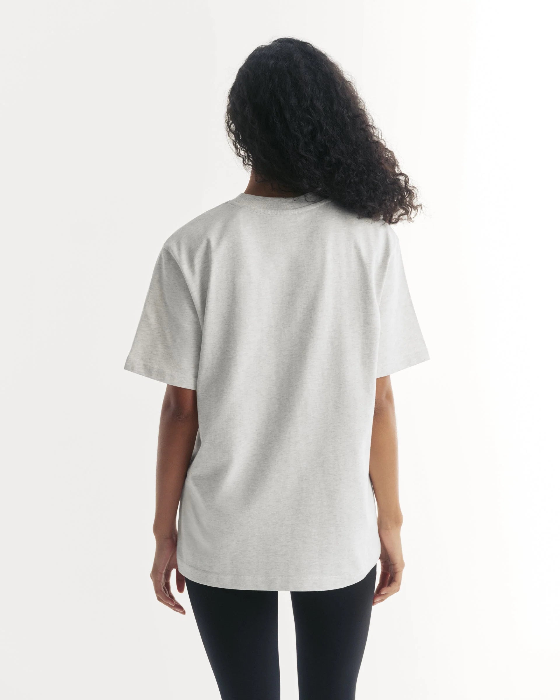 ADA Short Sleeve Oversized T-shirt - Light Grey Melange