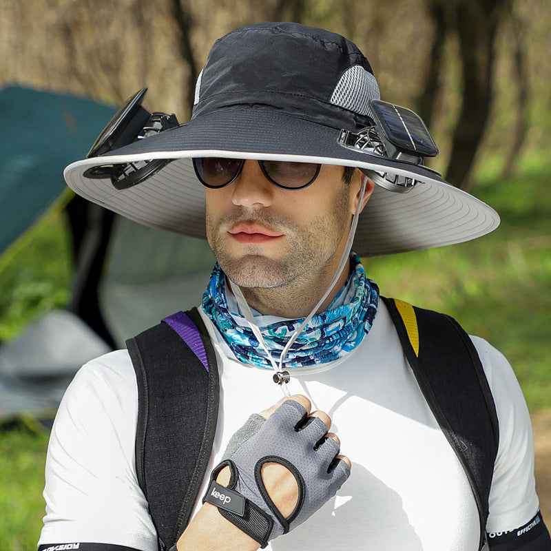Solar Rechargeable Dual-Fan Sun Hat
