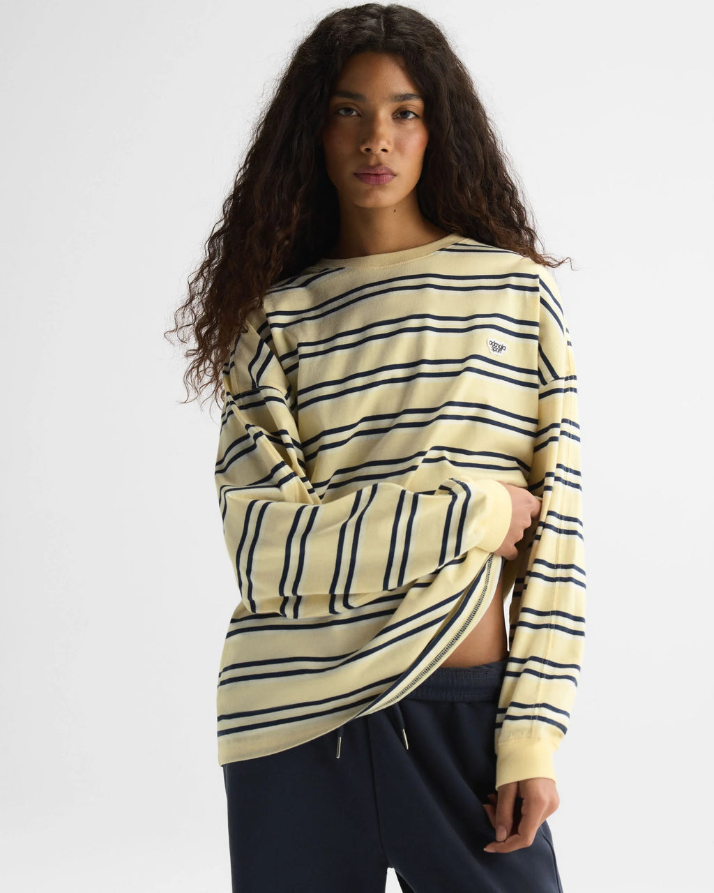 Stripe Long Sleeve T-shirt - Buttercream