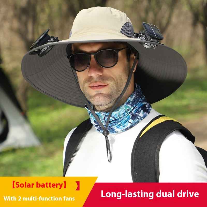 Solar Rechargeable Dual-Fan Sun Hat