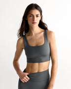 Ultimate Square Neck Bra - Graphite Grey